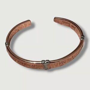 Mary Kay Rose Gold Tone Inspirational Cuff Bracelet "Dream It" Used